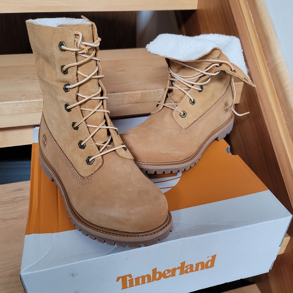 NWT Timberland Authentics Teddy Fleece Fold-Down